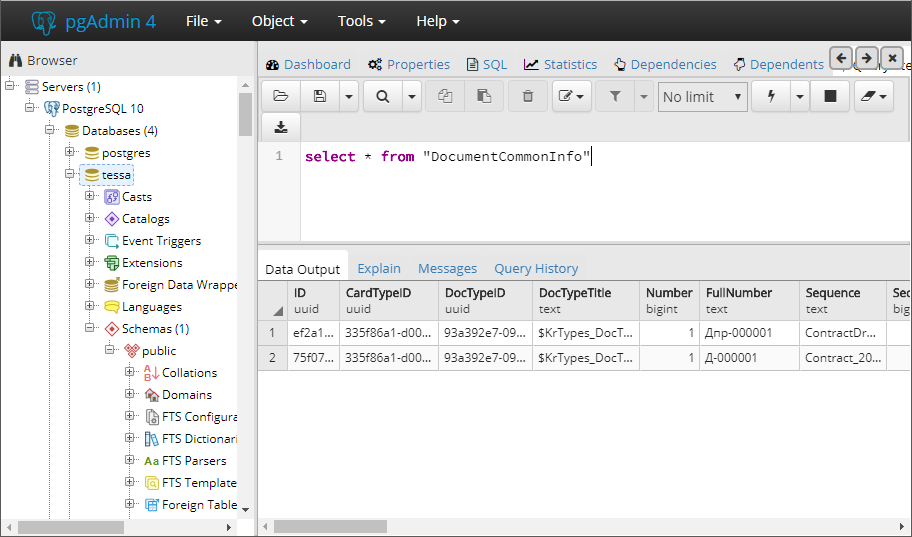 Postgresql run file